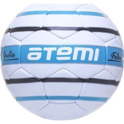 Мяч футбольный ATEMI REACTION, PU, 1.4мм, белый/голубой/черный, р.5, р/ш, 32 п, окруж 68-70